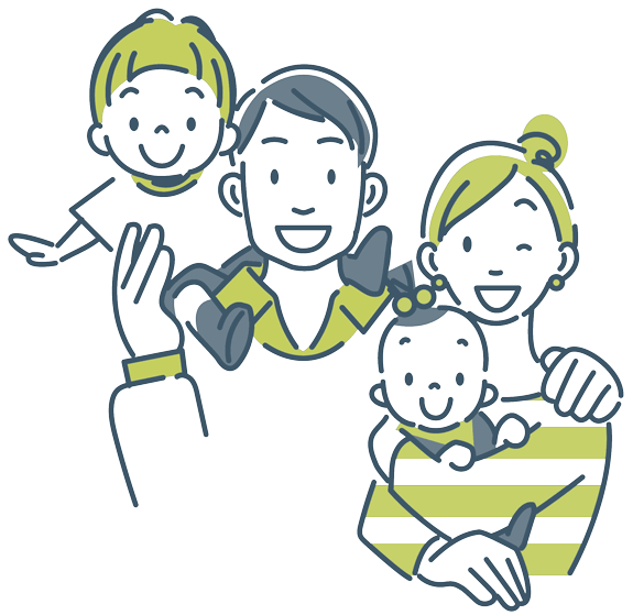Illustration einer glücklichen Familie